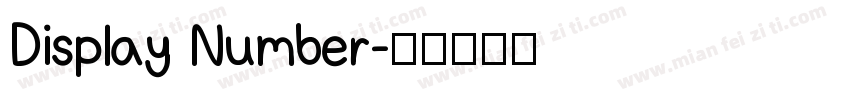 Display Number字体转换